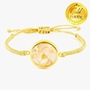 دستبند صدف طلایی با طرح پولکی | دارای 0.800 گرم طلا